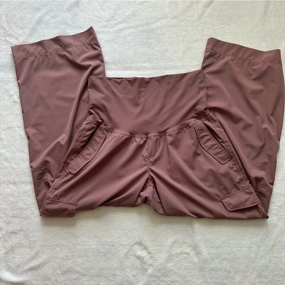 2/$30 Maternity Rollover-Waist StretchTech Cargo Pants, Large - Picture 3 of 10